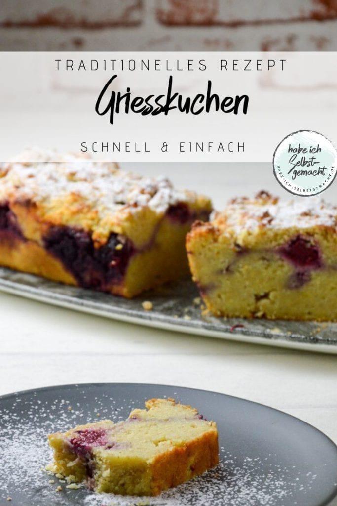 Klassischer Griesskuchen Wie Aus Grossmutters Zeiten