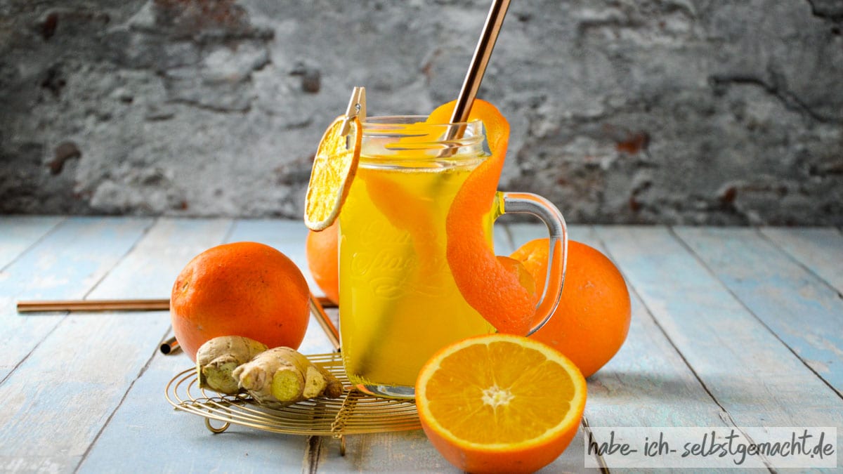 Frischer Ingwer-Orangen Tee - Selbstgemacht - Der Foodblog
